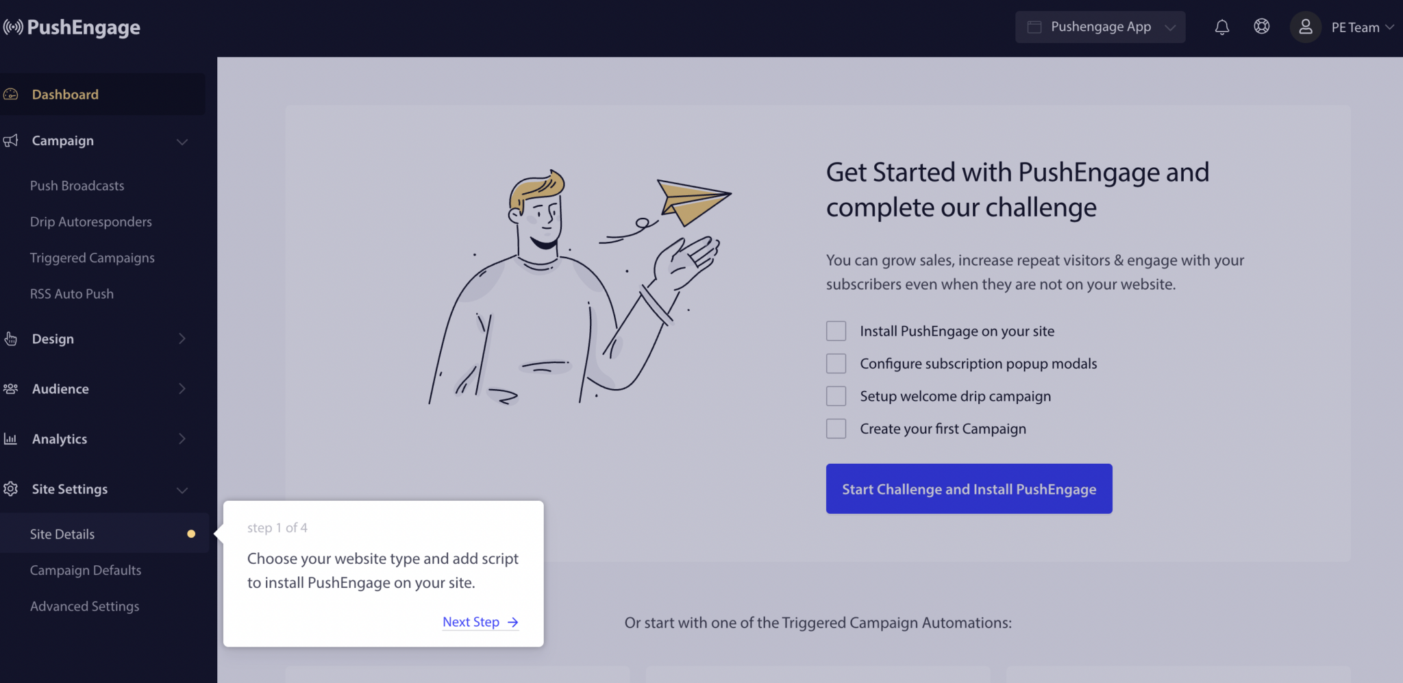 Guide To Getting Started With PushEngage - PushEngage