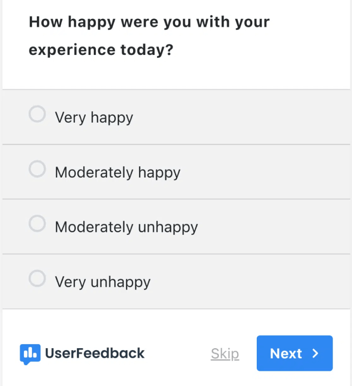 Customer Satisfaction Survey Examples for Binary Linkert Scale