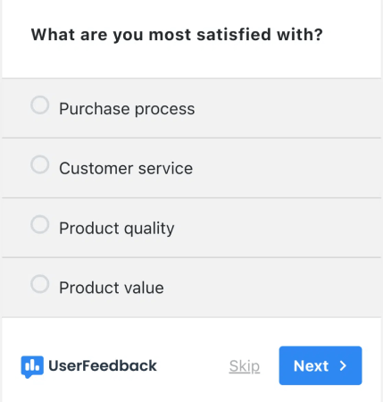 Customer Satisfaction Survey Examples for MCQ Questions