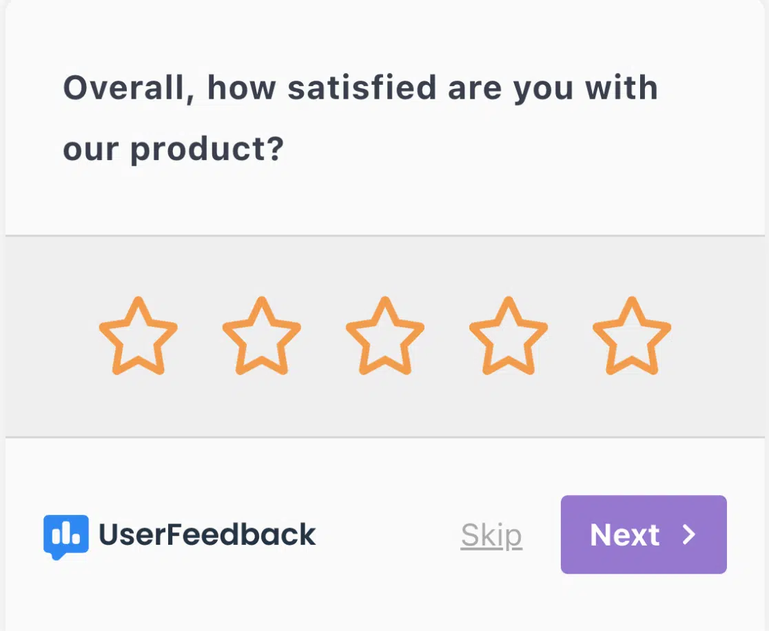 Customer Satisfaction Survey Examples for Star Rating Surveys